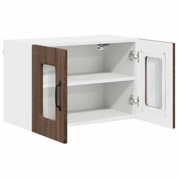 Küchenhängeschrank mit Regal Braun Eichen-Optik 60 x 31 x 40 cm