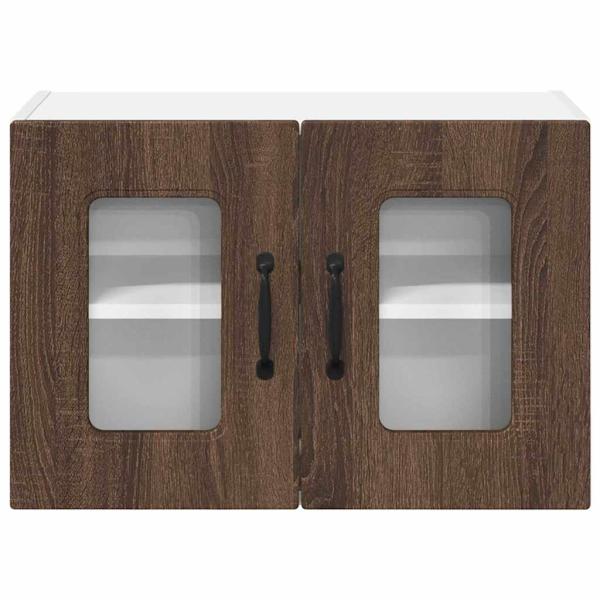 Küchenhängeschrank mit Regal Braun Eichen-Optik 60 x 31 x 40 cm
