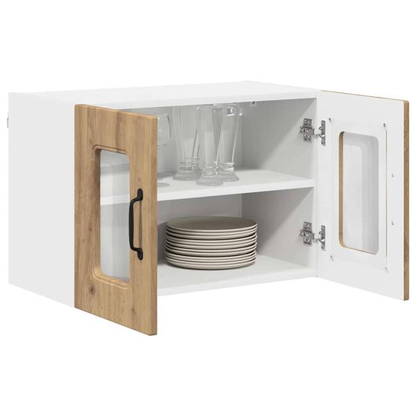 Küchenhängeschrank mit Tür 2 pcs Artisan-Eiche 60 x 31 x 40 cm