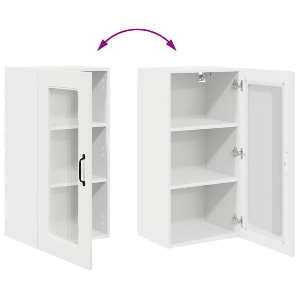 Küchenhängeschrank mit Regal Weiß 40 x 31 x 80 cm Holzwerkstoff