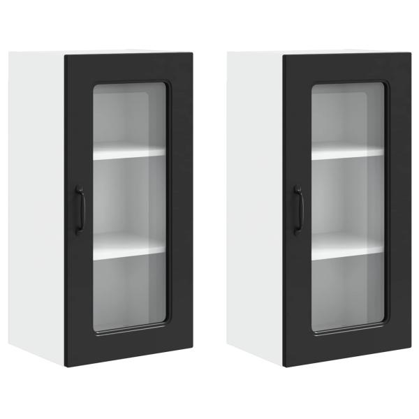 Geschirrsp?lerfront Kalmar 2 stk. Schwarz Holzwerkstoff