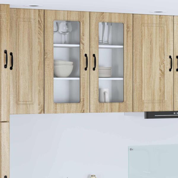 ARDEBO.de - Küchenhängeschrank mit Regal 2 pcs Sonoma-Eiche 40 x 31 x 80 cm