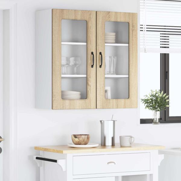 Küchenhängeschrank mit Regal 2 pcs Sonoma-Eiche 40 x 31 x 80 cm