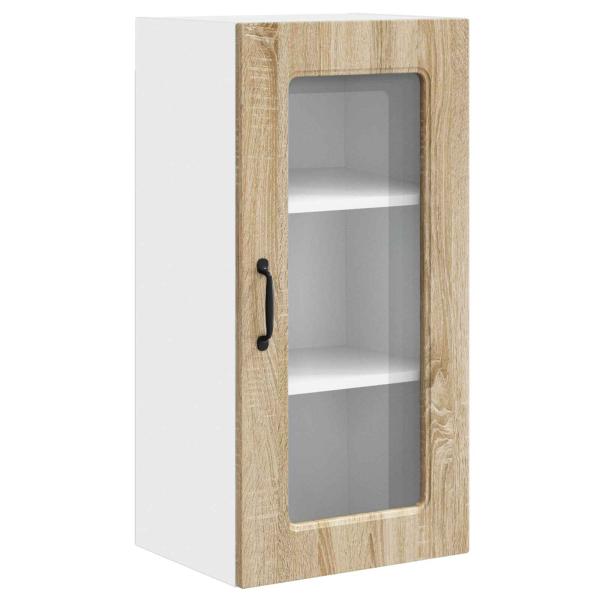 Küchenhängeschrank mit Regal 2 pcs Sonoma-Eiche 40 x 31 x 80 cm