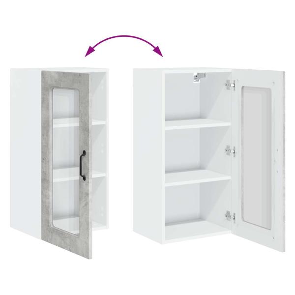 Küchenhängeschrank Beton Grau 40 x 31 x 80 cm Holzwerkstoff