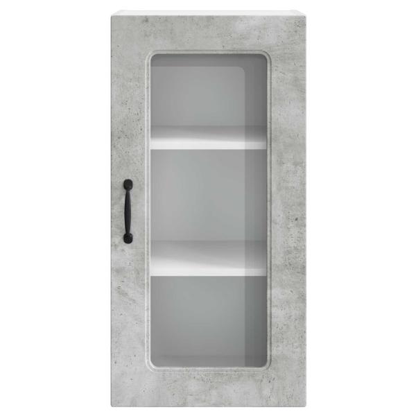 Küchenhängeschrank mit Regal 2 pcs Beton Grau 40 x 31 x 80 cm