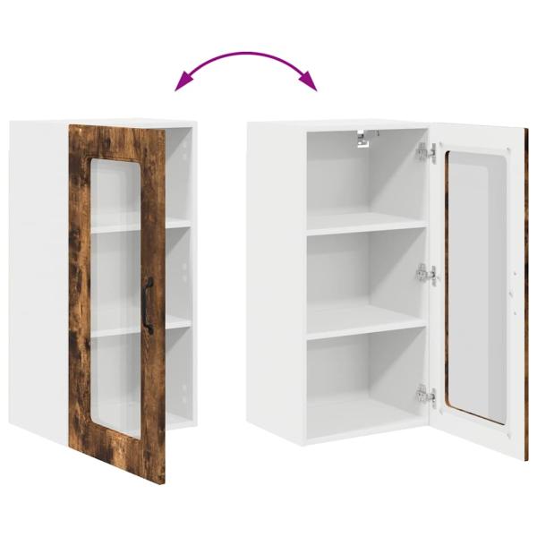 Küchenhängeschrank 2 pcs Geräucherte Eiche 40 x 31 x 80 cm