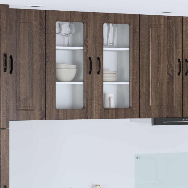 ARDEBO.de - Geschirrspülerfront Kalmar Braun Eichen-Optik 40 x 31 x 80 cm