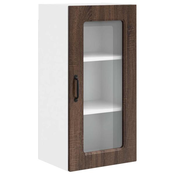 Küchenhängeschrank 2 pcs Braun Eichen-Optik 40 x 31 x 80 cm