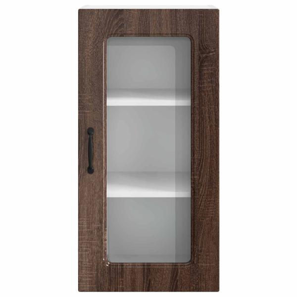 Küchenhängeschrank 2 pcs Braun Eichen-Optik 40 x 31 x 80 cm