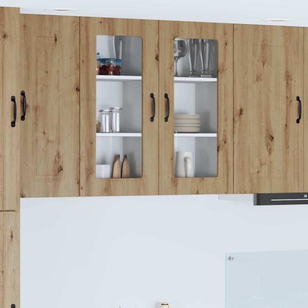 ARDEBO.de - Küchenhängeschrank mit Tür 2 pcs Artisan-Eiche 40 x 31 x 80 cm