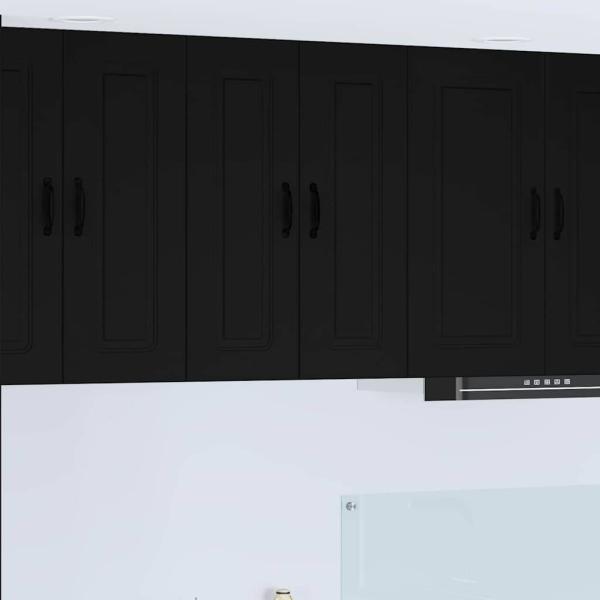 ARDEBO.de - Küchenhängeschrank Schwarz 30 x 31 x 80 cm Holzwerkstoff