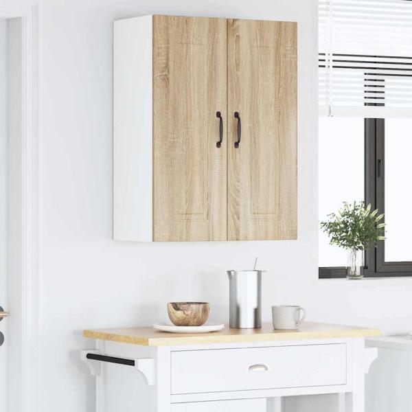Küchenhängeschrank mit Regal 2 pcs Sonoma-Eiche 30 x 31 x 80 cm