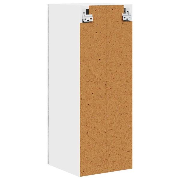 Küchenhängeschrank mit Regal 2 pcs Beton Grau 30 x 31 x 80 cm