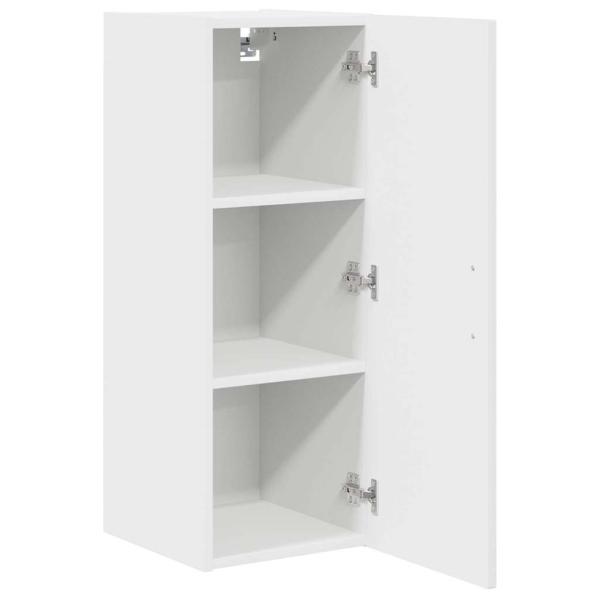 Küchenhängeschrank mit Tür 2 pcs Hochglanz Weiß 30 x 31 x 80 cm