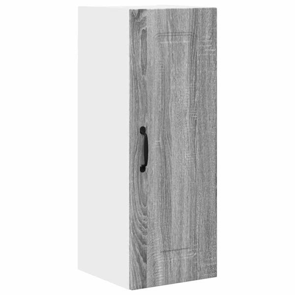 Küchenhängeschrank mit Tür 2 pcs Graues Sonoma 30 x 31 x 80 cm