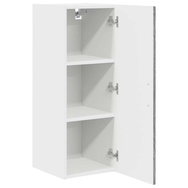 Küchenhängeschrank mit Tür 2 pcs Graues Sonoma 30 x 31 x 80 cm