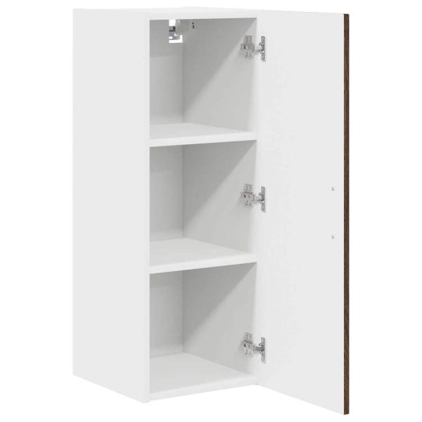 Küchenhängeschrank mit Regal Braun Eichen-Optik 30 x 31 x 80 cm