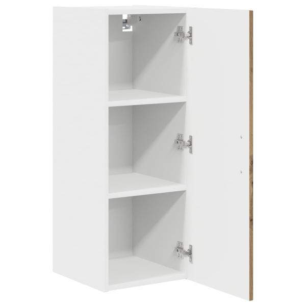 Küchenhängeschrank mit Tür 2 pcs Artisan-Eiche 30 x 31 x 80 cm
