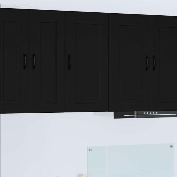 ARDEBO.de - Küchenhängeschrank Schwarz 40 x 31 x 80 cm Holzwerkstoff