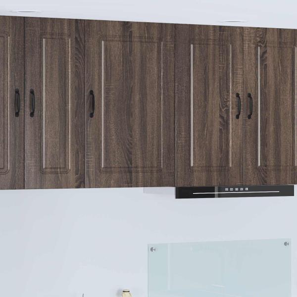 ARDEBO.de - Küchenhängeschrank mit Regal Braun Eichen-Optik 40 x 31 x 80 cm