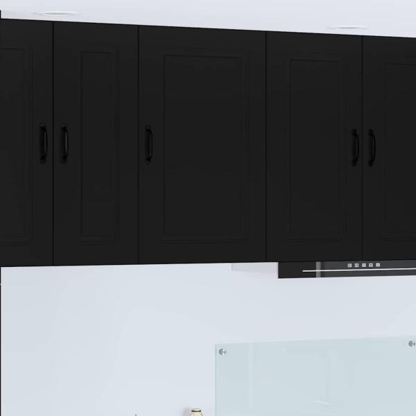 ARDEBO.de - Küchenhängeschrank Schwarz 50 x 31 x 80 cm Holzwerkstoff