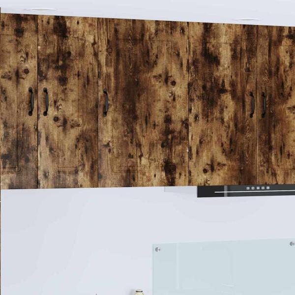 ARDEBO.de - Küchenhängeschrank mit Regal Geräucherte Eiche 50 x 31 x 80 cm