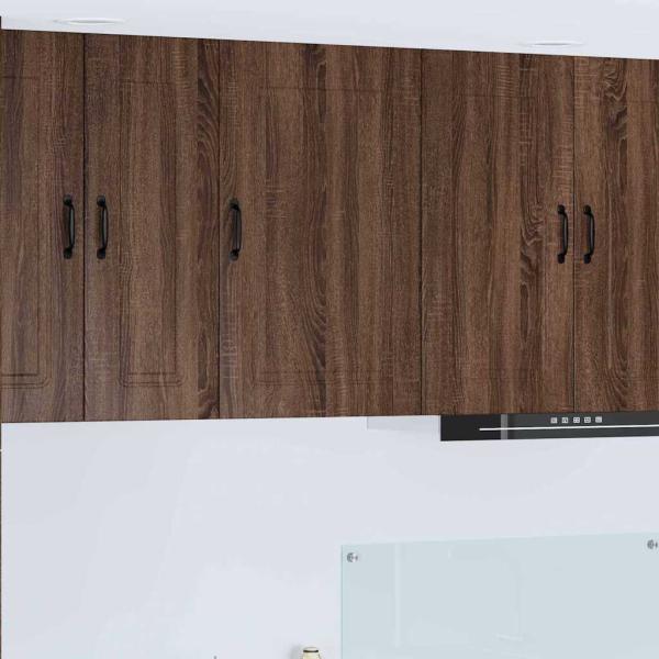 ARDEBO.de - Küchenhängeschrank mit Regal Braun Eichen-Optik 50 x 31 x 80 cm