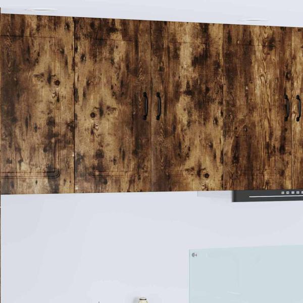 ARDEBO.de - Küchenhängeschrank mit Regal Geräucherte Eiche 80 x 31 x 80 cm