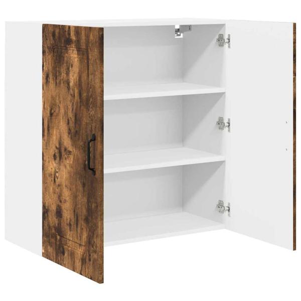 Küchenhängeschrank mit Regal Geräucherte Eiche 80 x 31 x 80 cm