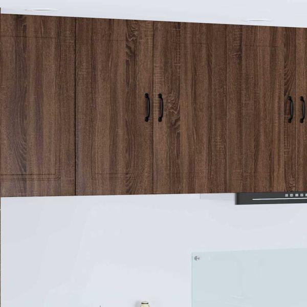 ARDEBO.de - Küchenhängeschrank mit Regal Braun Eichen-Optik 80 x 31 x 80 cm