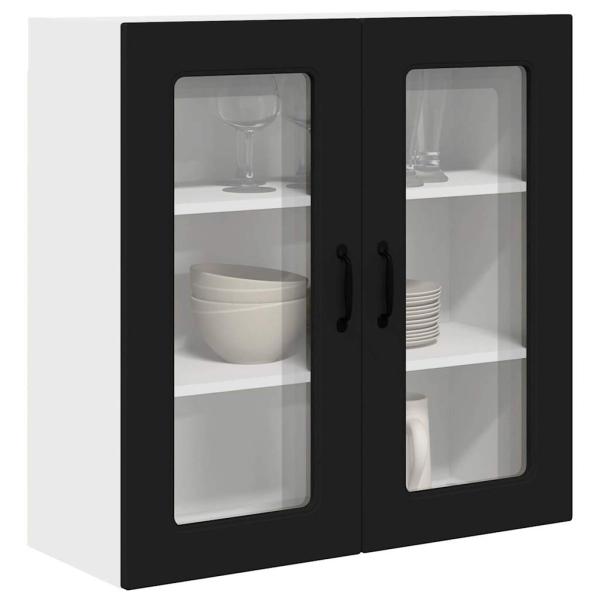 Küchenhängeschrank Schwarz 80 x 31 x 80 cm Holzwerkstoff