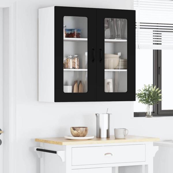 Küchenhängeschrank Schwarz 80 x 31 x 80 cm Holzwerkstoff