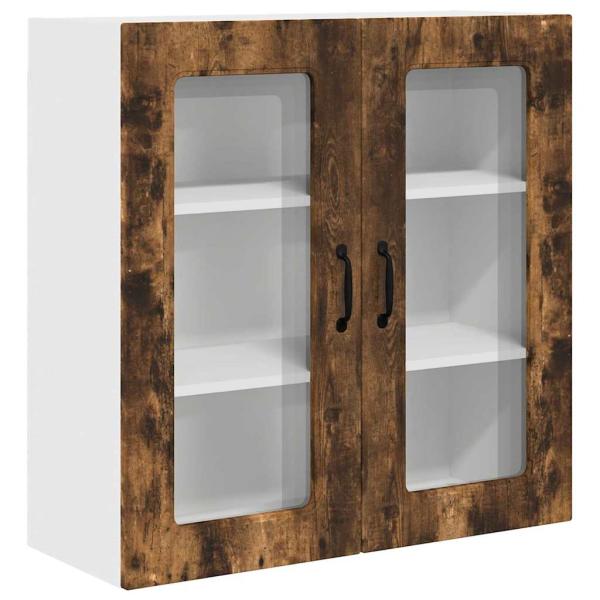Küchenhängeschrank mit Regal Geräucherte Eiche 80 x 31 x 80 cm