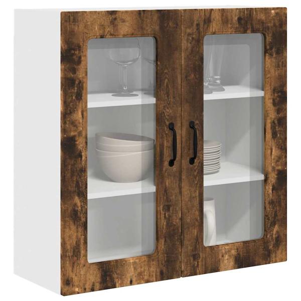 Küchenhängeschrank mit Regal Geräucherte Eiche 80 x 31 x 80 cm