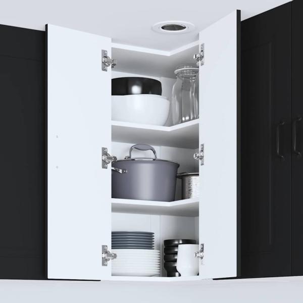 Küchenhängeschrank Schwarz 57 x 57 x 80 cm Holzwerkstoff