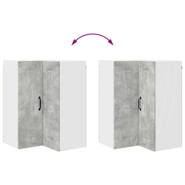 Küchenhängeschrank Beton Grau 57 x 57 x 80 cm Holzwerkstoff