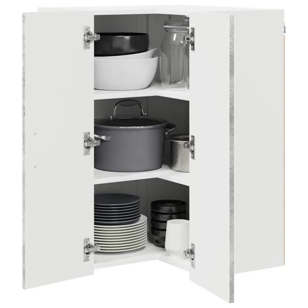 Küchenhängeschrank Beton Grau 57 x 57 x 80 cm Holzwerkstoff