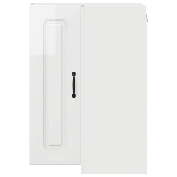 Küchenhängeschrank Hochglanz Weiß 57 x 57 x 80 cm Holzwerkstoff