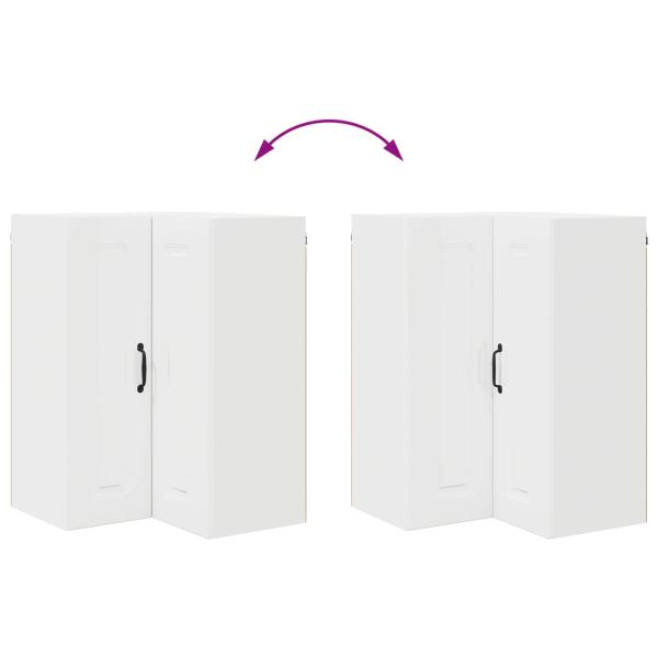 Küchenhängeschrank Hochglanz Weiß 57 x 57 x 80 cm Holzwerkstoff