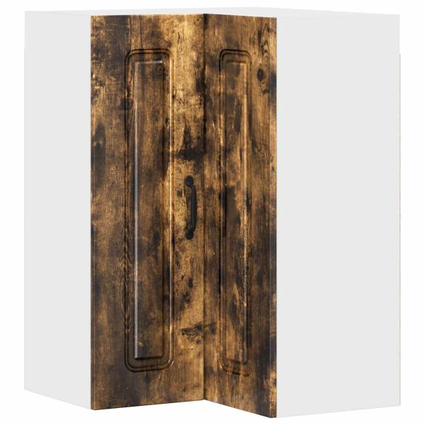 ARDEBO.de - Küchenhängeschrank mit Regal Geräucherte Eiche 57 x 57 x 80 cm