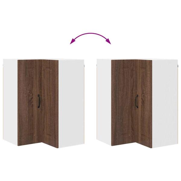 Küchenhängeschrank mit Regal Braun Eichen-Optik 57 x 57 x 80 cm