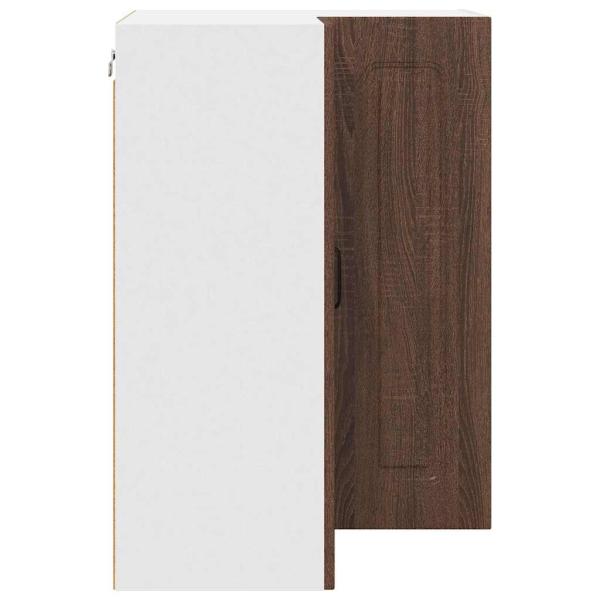 Küchenhängeschrank mit Regal Braun Eichen-Optik 57 x 57 x 80 cm