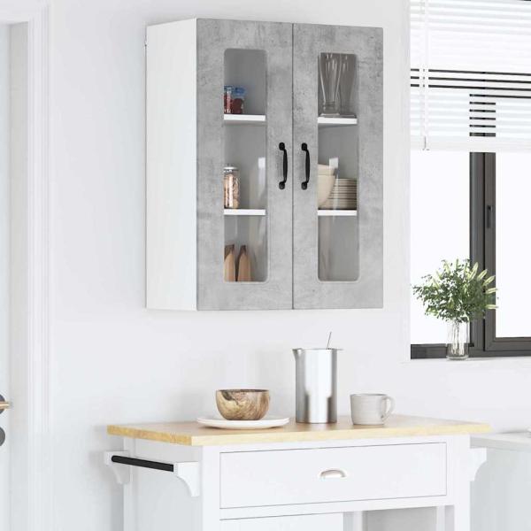 Küchenhängeschrank Beton Grau 60 x 31 x 80 cm Holzwerkstoff