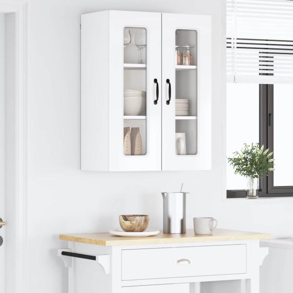 Küchenhängeschrank Hochglanz Weiß 60 x 31 x 80 cm Holzwerkstoff