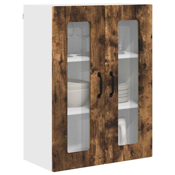 Küchenhängeschrank mit Regal Geräucherte Eiche 60 x 31 x 80 cm