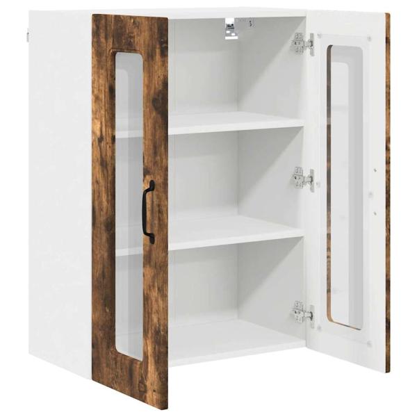 Küchenhängeschrank mit Regal Geräucherte Eiche 60 x 31 x 80 cm