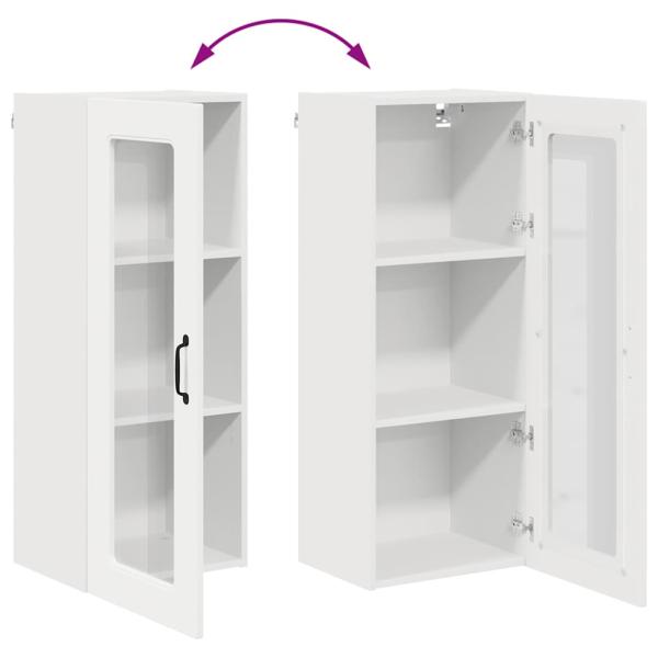 Küchenhängeschrank mit Tür Weiß 40 x 31 x 100 cm Holzwerkstoff