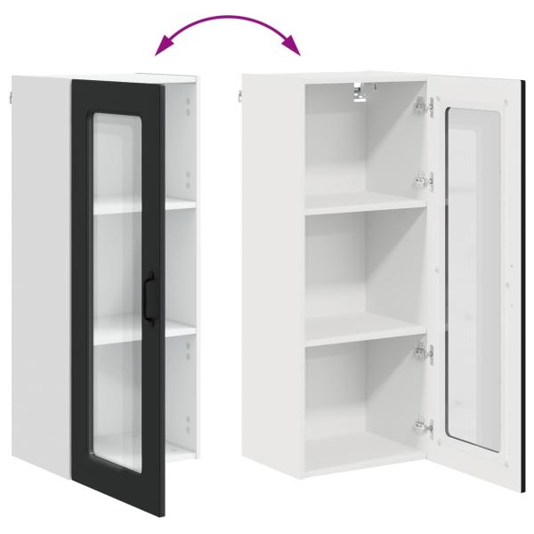 Küchenhängeschrank Schwarz 40 x 31 x 100 cm Holzwerkstoff