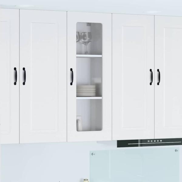 ARDEBO.de - Küchenhängeschrank mit Regal Hochglanz Weiß 40 x 31 x 100 cm
